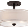 Minka Lavery Parsons Studio Three Light Semi Flush Mount in Smoked Iron