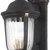 Minka Lavery Peale Street Four Light Outdoor Wall Mount in Sand Coal And Vermeil Gold
