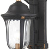 Minka Lavery Peale Street One Light Outdoor Wall Mount in Sand Coal And Vermeil Gold