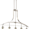 Minka Lavery Poleis Five Light Island Pendant in Brushed Nickel
