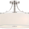 Minka Lavery Poleis Three Light Semi Flush Mount in Brushed Nickel