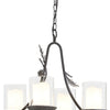Minka Lavery Ponderosa Ridge Four Light Chandelier in Weathered Spruce with Silver
