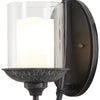 Minka Lavery Ponderosa Ridge One Light Wall Sconce in Weathered Spruce with Silver