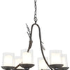 Minka Lavery Ponderosa Ridge Six Light Chandelier in Weathered Spruce with Silver