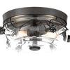 Minka Lavery Ponderosa Ridge Two Light Flush Mount in Weathered Spruce with Silver