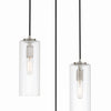 Minka Lavery Pullman Junction Three Light Pendant in Coal with Brushed Nickel