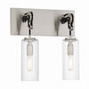 Minka Lavery Pullman Junction Two Light Bath in Coal with Brushed Nickel