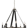 Minka Lavery Rawson Ridge Eight Light Chandelier in Aged Silverwood And Coal