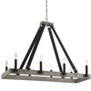 Minka Lavery Rawson Ridge Eight Light Island Pendant in Aged Silverwood And Coal