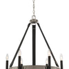 Minka Lavery Rawson Ridge Six Light Chandelier in Aged Silverwood And Coal