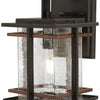 Minka Lavery San Marcos One Light Outdoor Wall Mount in Coal with Antique Copper Accents