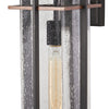Minka Lavery San Marcos One Light Outdoor Wall Mount in Coal with Antique Copper Accents