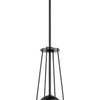 Minka Lavery Schooner Ridge One Light Mini Pendant in Coal