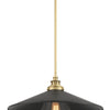 Minka Lavery Segan One Light Mini Pendant in Coal & Soft Brass (Painted)