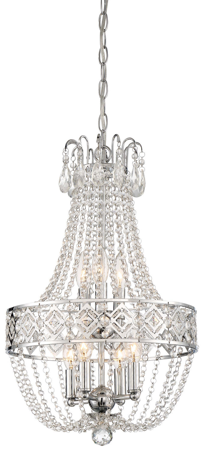 Minka Lavery Seven Light Mini Chandelier in Chrome