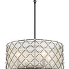Minka Lavery Sheer Elegance Four Light Convertible Pendant in Coal