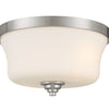 Minka Lavery Shyloh Two Light Flush Mount in Brushed Nickel