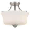 Minka Lavery Shyloh Two Light Semi Flush Mount in Brushed Nickel