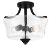 Minka Lavery Shyloh Two Light Semi Flush Mount in Coal