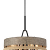 Minka Lavery Silver Creek Four Light Chandelier in Stone Grey, Coal & Brushed Nic