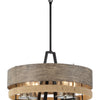 Minka Lavery Silver Creek Four Light Convertible Pendant in Stone Grey, Coal & Brushed Nickel