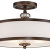 Minka Lavery Thorndale Three Light Semi Flush Mount in Dark Noble Bronze