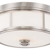 Minka Lavery Three Light Flush Mount in Brushed Nickel