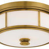 Minka Lavery Three Light Flush Mount in Liberty Gold
