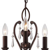Minka Lavery Three Light Mini Chandelier in Vintage Bronze