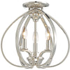 Minka Lavery Tilbury Three Light Semi Flush Mount in Polished Nickel