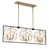 Minka Lavery Titans Trace Six Light Pendant in Sand Coal with Painted Honey Gold