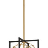 Minka Lavery Titans Trace Two Light Mini Pendant in Sand Coal with Painted Honey Gold