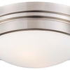 Minka Lavery Two Light Flush Mount in Brushed Nickel