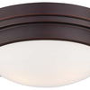 Minka Lavery Two Light Flush Mount in Lathan Bronze
