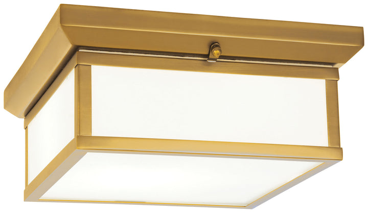 Minka Lavery Two Light Flush Mount in Liberty Gold