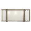 Minka Lavery Tysons Gate Three Light Bath in Brushed Nickel with Shale Wood