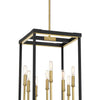 Minka Lavery Union Estates Eight Light Pendant in Coal And Soft Brass