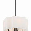 Minka Lavery Upham Estates Four Light Pendant/Semi Flush Mount in Coal with Polished Nickel Highlights