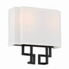 Minka Lavery Upham Estates Two Light Wall Sconce in Coal with Polished Nickel Highlights