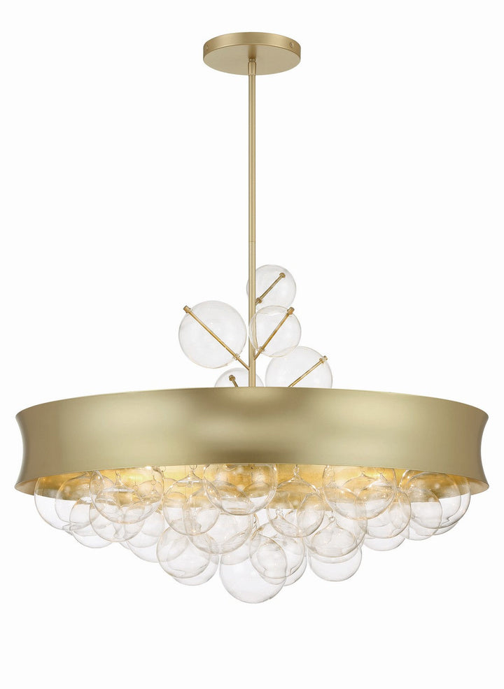 Minka Lavery Verdi Square Eight Light Convertible Pendant in Soft Gold