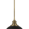 Minka Lavery Vorey One Light Pendant in Coal And Oxidized Aged Brass