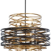 Minka Lavery Vortic Flow 18 Light Chandelier in Dark Bronze with Modaic Gold
