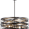 Minka Lavery Vortic Flow Eight Light Pendant in Dark Bronze with Modaic Gold