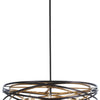 Minka Lavery Vortic Flow Eight Light Pendant in Dark Bronze with Modaic Gold