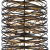 Minka Lavery Vortic Flow Ten Light Pendant in Dark Bronze with Modaic Gold