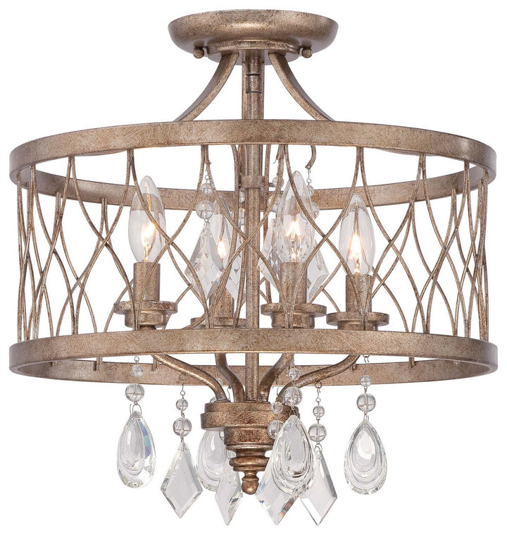 Minka Lavery West Liberty Four Light Mini Chandelier (Convertible To Semi Flush) in Olympus Gold