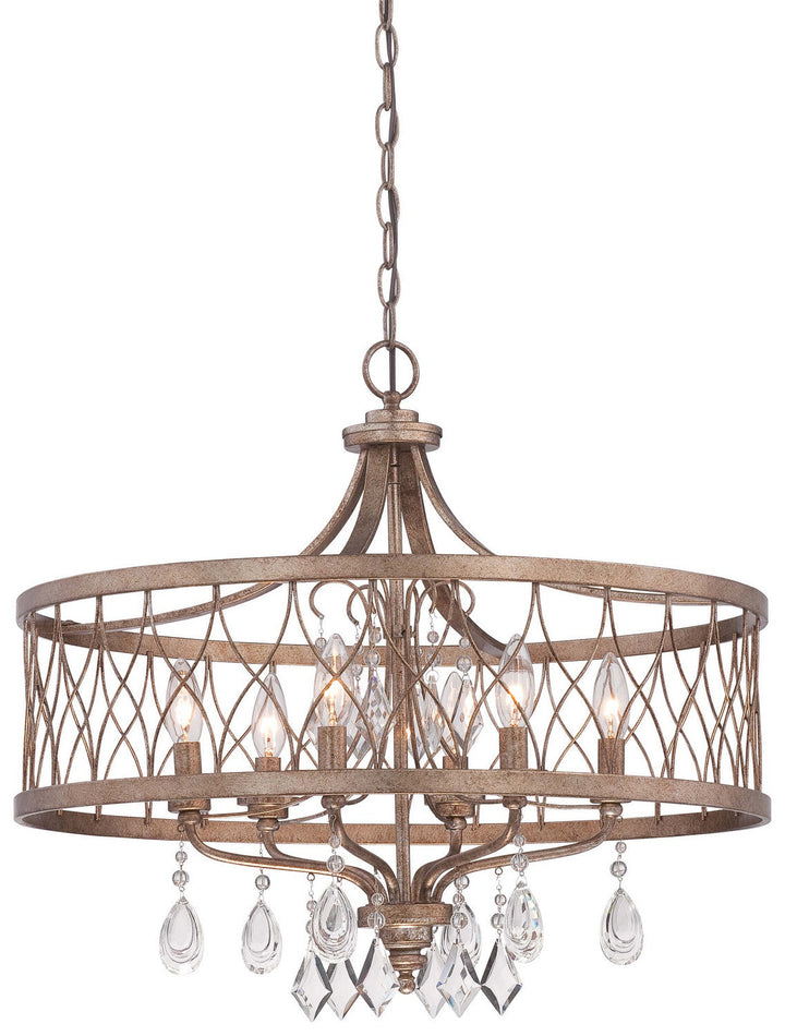 Minka Lavery West Liberty Six Light Chandelier in Olympus Gold