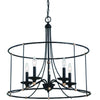 Minka Lavery Westchester County Five Light Chandelier in Sand Coal With Skyline Gold Leaf