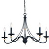 Minka Lavery Westchester County Five Light Chandelier in Sand Coal With Skyline Gold Leaf