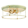 Minka Lavery Westchester County Four Light Flush Mount in Farm House White With Gilded Gold Leaf